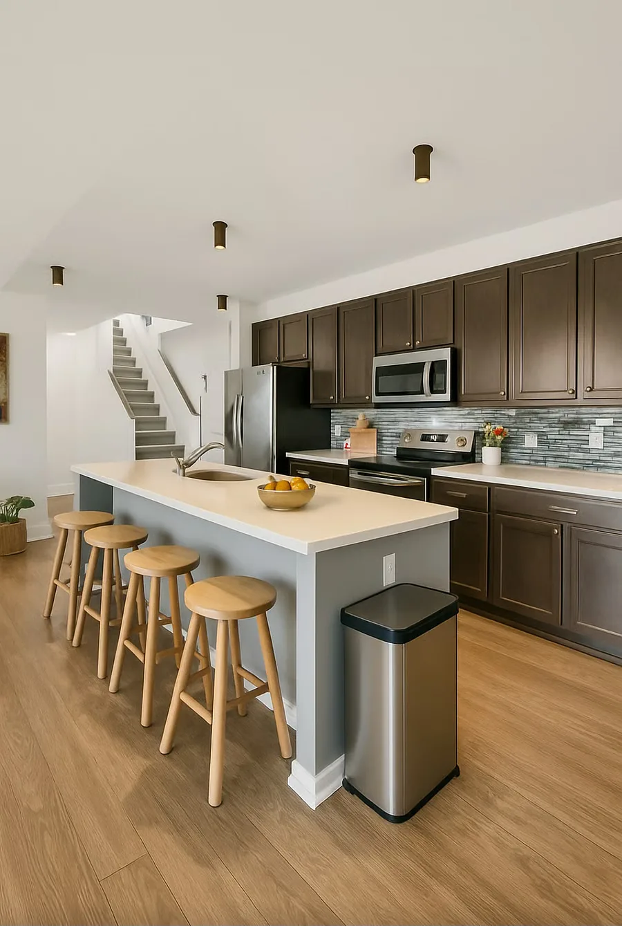 Bright bathroom with double vanity